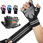 Half Finger Gym Fitness Gloves for Men & Women with Wrist Wrap (New)