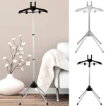 Steamer Stand Telescopic Garment Steamer Rack Height Adjustable Garment Foldable Standing Garment Hanger (New)