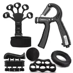 5 60Kg Adjustable Heavy Hand Grip Set Fitness Hand Exerciser Grip Wrist Training Finger (New)