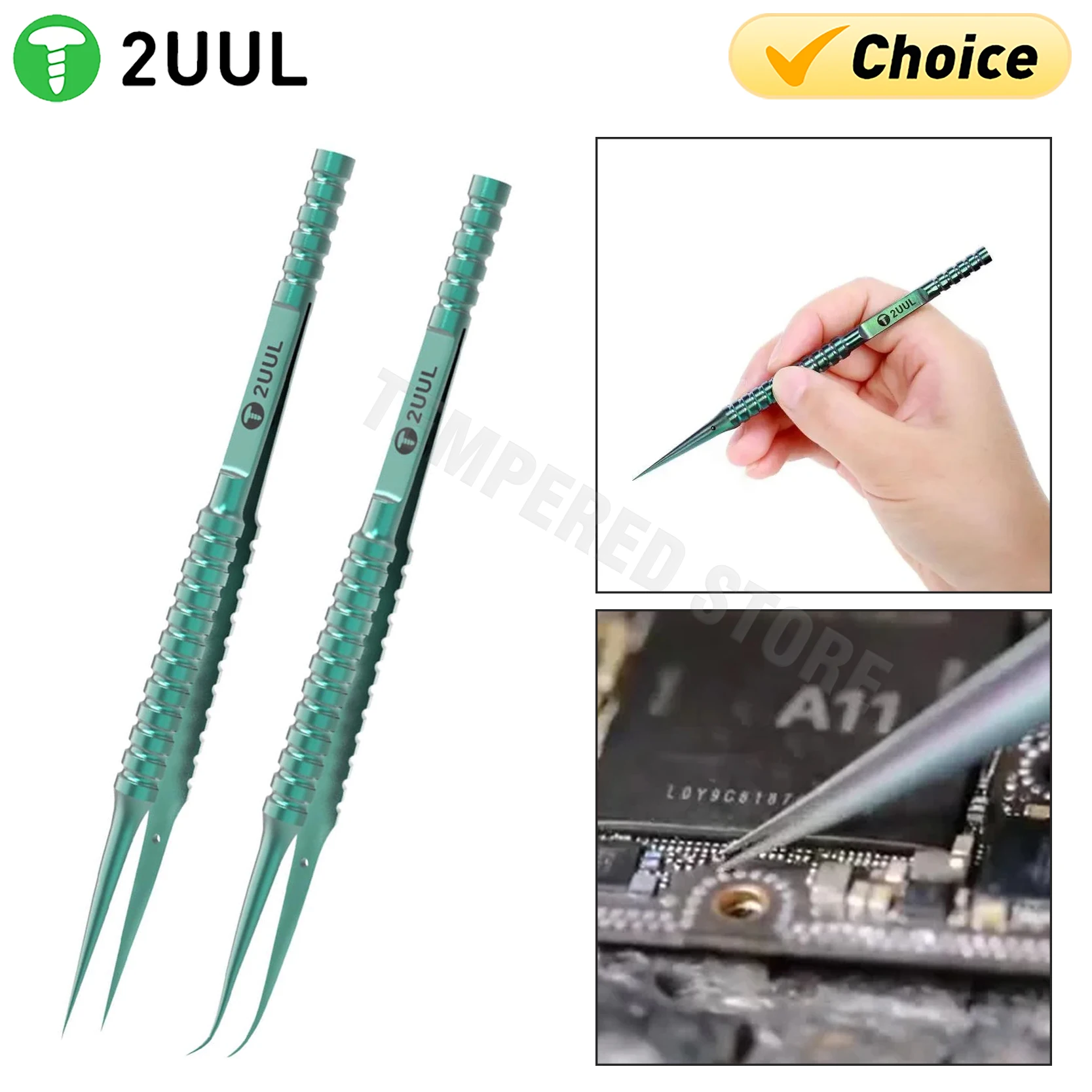S79e286aecbae4b4a81ef2560d3c80d20N 2UUL Ti01 Ti02 Titanium Alloy Ultraprecise Tweezers Mobile Phones (New) - Image 1