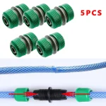 5 piece hose connector quick connect kit connector repair irrigation accessories water pipe extension (New)