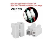 20 CH2 Spring Quick Wire Connectors Cable Clamps Terminal Block LED Strip Light (New)