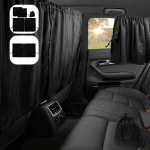 3 Car Privacy Curtains Set Universal Taxi Car Divider Curtain Blackout Curtains for (New)