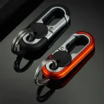 Double Ring Keychain Business Key Holder Mens Fashion Key Chain Gift Metal Key (New)