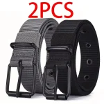 2 Mens Super Durable Nylon Belt With Quick Release Buckle Suitable for Daily (New)