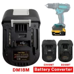 DM18M BS18MT EIN18MT Battery Adapter for Dewalt&Milwaukee Bosch Einhell Battery Converter to for Makita 18V (New)