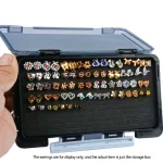 Portable Earring Storage Box Design Large Capacity Jewelry Storage Box Exquisite Earring (New)