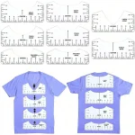 4 8 set Round T Shirt Neck Measurement Tools PVC Alignment Rulers For Guiding Design Clothes (New)