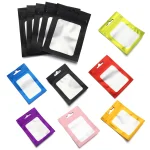 50 Black Foil Pouch Reusable Self Sealing Mylar Bag Ziplock Hang (New)