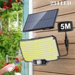 Solar Lights Outdoor 234LED 3 Modes Motion Sensor Flood Lights with Remote IP65 (New)