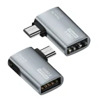 OTG Cable Adapter 4K 90 Degree Left Angle Powered Micro USB To USB (New)