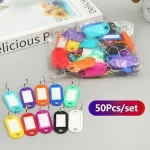50 Colorful Plastic Tags Hotel Number Classification Card Key Tags Label Name Baggage (New)