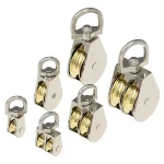 1 43 58 86mm Single Double Wheels Metal Sheave Zinc Alloy Pulley Crown Block and Tackle (New)