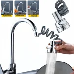 3 Modes Sink Faucet Extension Tube 360 Degree Rotation Filter Shower Water (New)