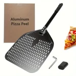 1 Perforated Pizza Peel, 30.48 X 35.56 Cm Rectangular Pizza Transfer Peel, Professional (New)