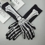 Halloween Skeleton Skeleton Gloves Trick Dark Wind Convex Gloves Skeleton Ghost Festival Costume (New)