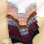 11 Women Lace Cotton Panties Seamless Brazilian Panties Sexy Low Waist T Back Bikini Female (New)