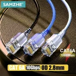 SAMZHE Cat6A Slim Ethernet Cable 10Gbps Network Patch Cord Compatible (New)