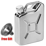 5Oz Hip Flask with Funnel Portable Whisky Wine Pot Creative Stainless Steel Flagon (New)