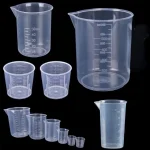 6 set Clear Plastic Graduated Measuring Cup Without Handle for Baking Beaker Liquid Measure (New)
