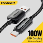 Essager 100W Type C Digital Display Cable 7A Fast Charging (New)