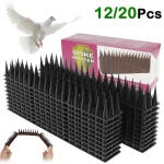 12 20 Plastic Bird Spikes Detachable Deterrent Burglar Pigeons Spikes Anti Climb Fence Wall (New)