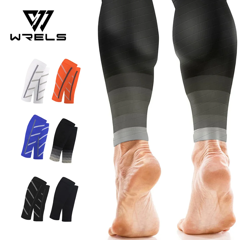 S8346ce0d5d6c4e53ac116944ca66b466q Compression Sports Socks Calf Support Assists Night Running Nylon Leggings Slim Sock Men (New) - Image 1