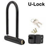 Bicycle U Lock Portables MTB Road Bike Wheel Lock With Key Anti theft Safety (New)