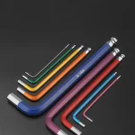 9 Industrial Ball End Hex Key Set, Heavy Duty Color Coded Allen Wrenches, (New)