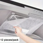 12 Pack Heavy Duty Range Hood Filters   Oil Absorbing Mesh Covers for Kitchen Ventilation, Easy (New)