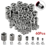 60 Wire Thread Insert M3 M4 M5 M6 M8 M10 M12 Fastening Thread (New)
