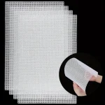 4 Sewing Plastic Canvas Sheets White Mesh Sheets for DIY Embroidered Woven Crafts (New)