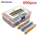 600 0.01 Resistor Set Resistance 1 4W Metal Film Resistors Kit 10Ohm ~1M Ohm (New)