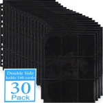 Double Side Black Binder Pages A4 Size 9 Pocket Trading (New)