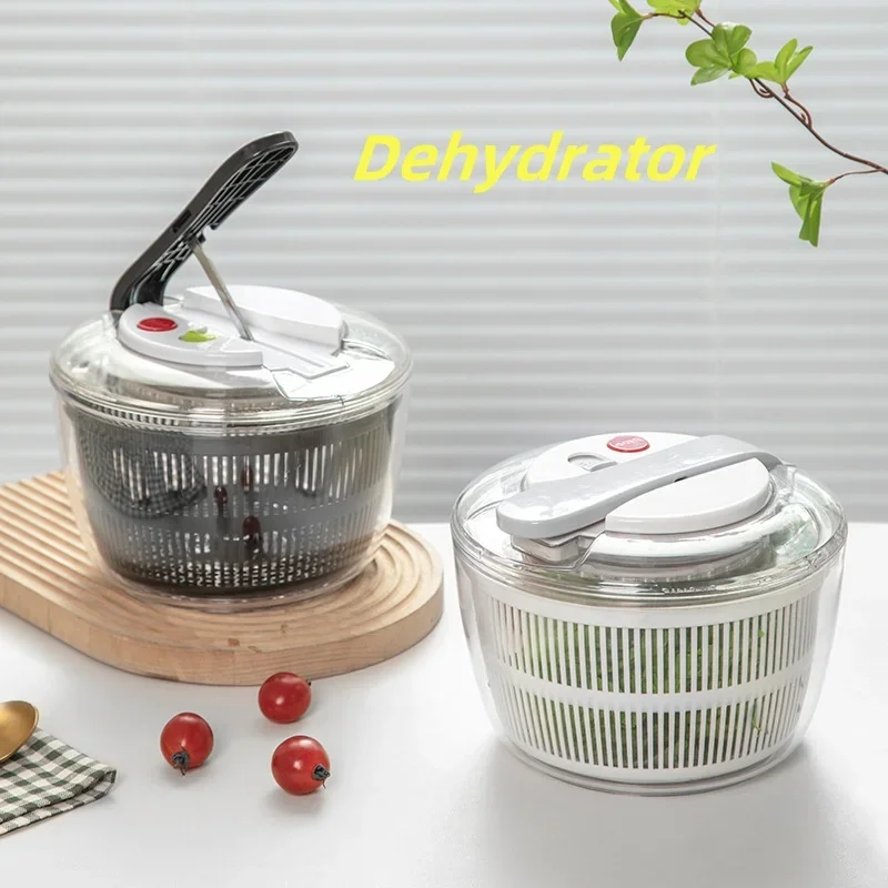 S83afbb55941248828790cd8d52c2970cI 3 Liters Multifunctional Vegetables Salad Spinner Lettuce Leaf Vegetable Dehydrator Vegetable Washer Salad (New) - Image 1