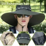 Summer Large Sun Hat Men Women Breathable Fishing Caps Sun UV Protection Mesh (New)