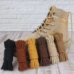 1 Pair Round Shoe Laces For Martin Shoes Sneakers Shoelaces Solid Boots Shoelace (New)