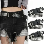 Trend Rivet Belt Heavy Metal Belt Men Women Punk Nightclub Rock Style Belt (New)