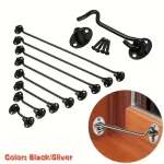 Door Window Stainless Steel Heavy Duty Privacy Hook and Eye with Screw 46091 Inch (New)