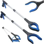 80cm Upgraded Aluminum Alloy Litter Picker, Thickened 360 Degree Rotating Grabber, Lightweight Foldable Trash (New)
