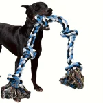 1 Heavy Duty Dog Rope Toy with Teeth Cleaning & Chewing   Extra Long (New)