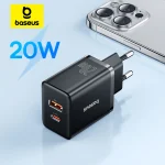 Baseus 20W USB Charger Support Type C PD Fast Charging Dual USB Port (New)