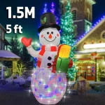 Snowman Glowing Inflatables With Multicolor LED Light Outdoor Home Cafe Christmas Decoration 2025 (New)