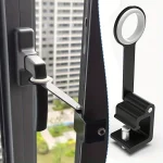 Free Punch Inner Window Limiter Latch Position Stopper Casement Wind Brace Black (New)
