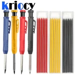 Solid Carpenter Pencil with Refill Lead and Built in Sharpener for Deep Hole Mechanical (New)