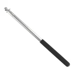 1.6M Telescopic Flagpole Stainless Steel Black Sponge Handle Portable Pole Flag Waving Flagpole (New)