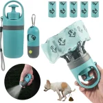 Dog Poop Scooper Set Claw Waste Picker with Leash Clip Poop Bag Dispenser (New)