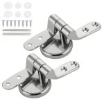 Stainless Steel Toilet Seat Hinge Universal Adjustable Replacement Flush Toilet Cover Mounting Connector (New)
