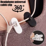 Headphone Earphone Cable Wire Cord Clip Nip Clamp Cable (New)