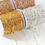2 Meters Sequins O word Chain Disc Copper Chain DIY Bracelet Necklace Body Chain (New)